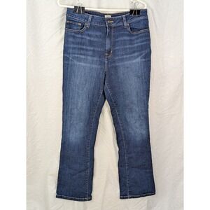 L.L.Bean Jeans Womens 12 32x30 Tall Dark Wash Denim Classic Fit